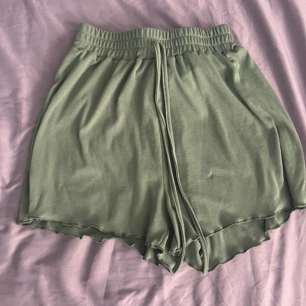 Shein XS green pajama shorts